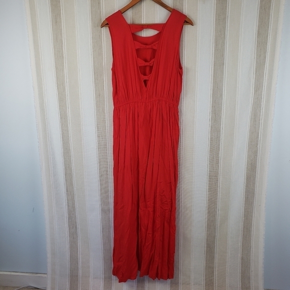 Molly Bracken Sleeveless Maxi Dress Red Size Medium - Picture 11 of 11